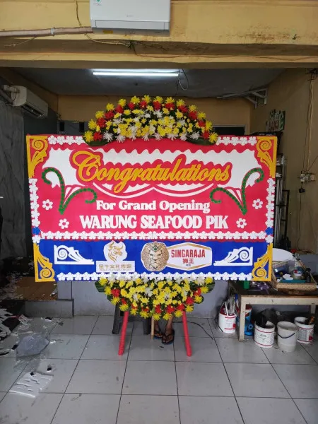 Papan Bunga Ucapan Selamat Lugu Butuh